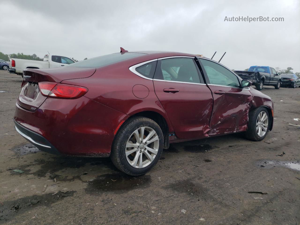 2017 Chrysler 200 Limited Burgundy vin: 1C3CCCABXHN502782