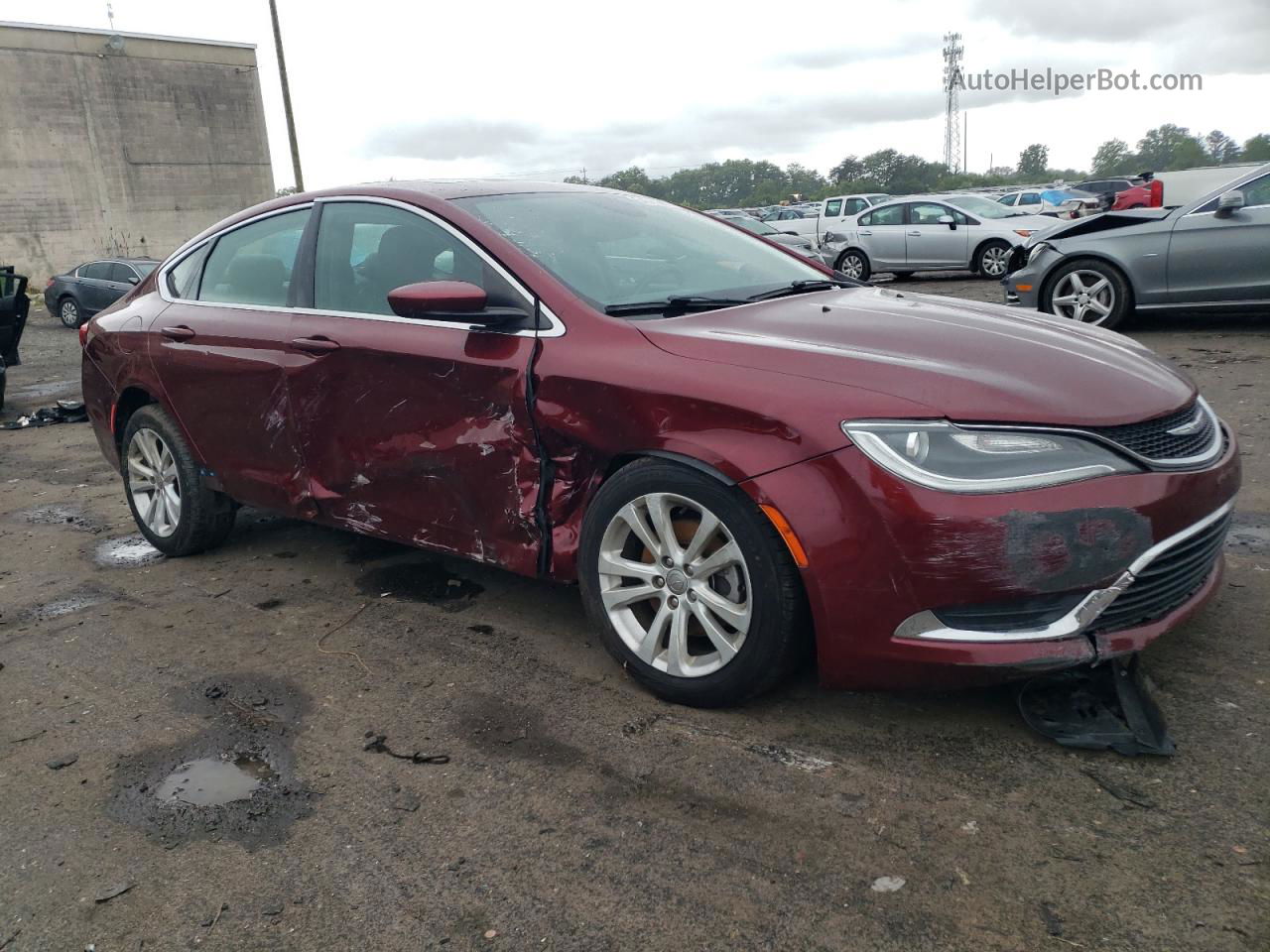 2017 Chrysler 200 Limited Burgundy vin: 1C3CCCABXHN502782