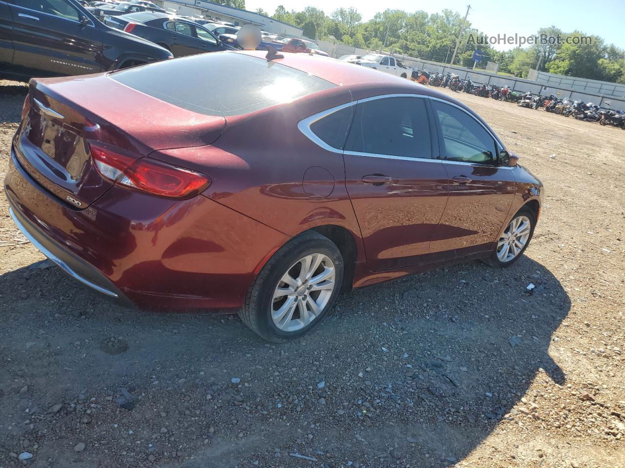 2017 Chrysler 200 Limited Burgundy vin: 1C3CCCABXHN503768