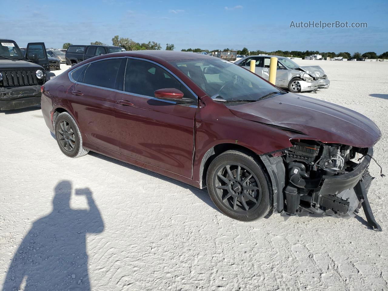 2017 Chrysler 200 Limited Burgundy vin: 1C3CCCABXHN504838