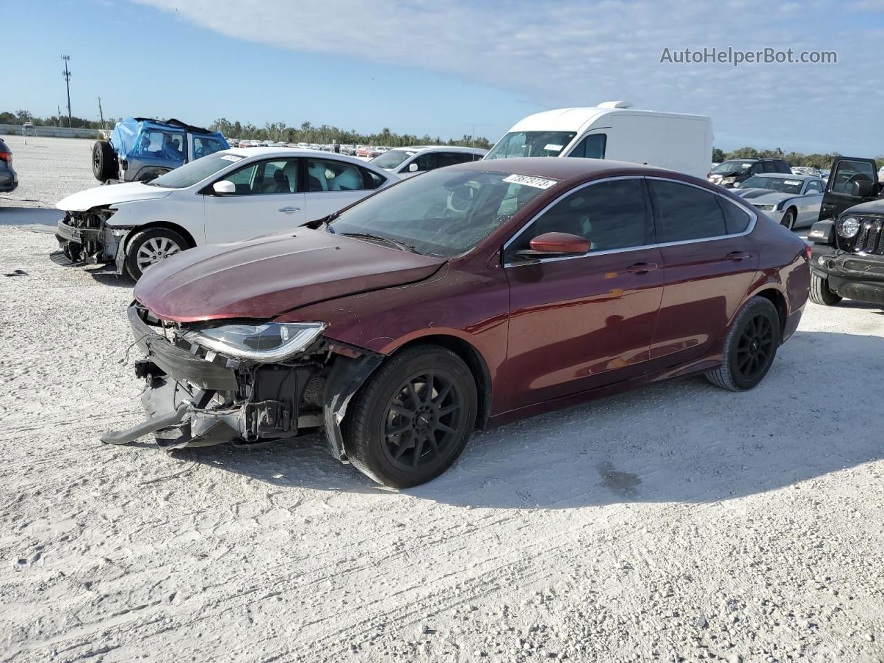 2017 Chrysler 200 Limited Бордовый vin: 1C3CCCABXHN504838