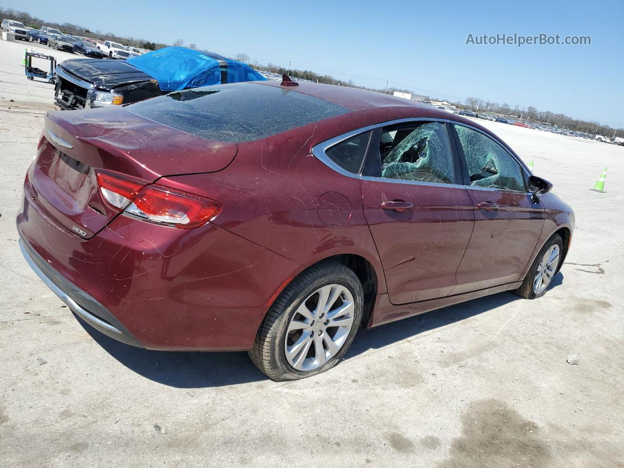 2017 Chrysler 200 Limited Red vin: 1C3CCCABXHN506203