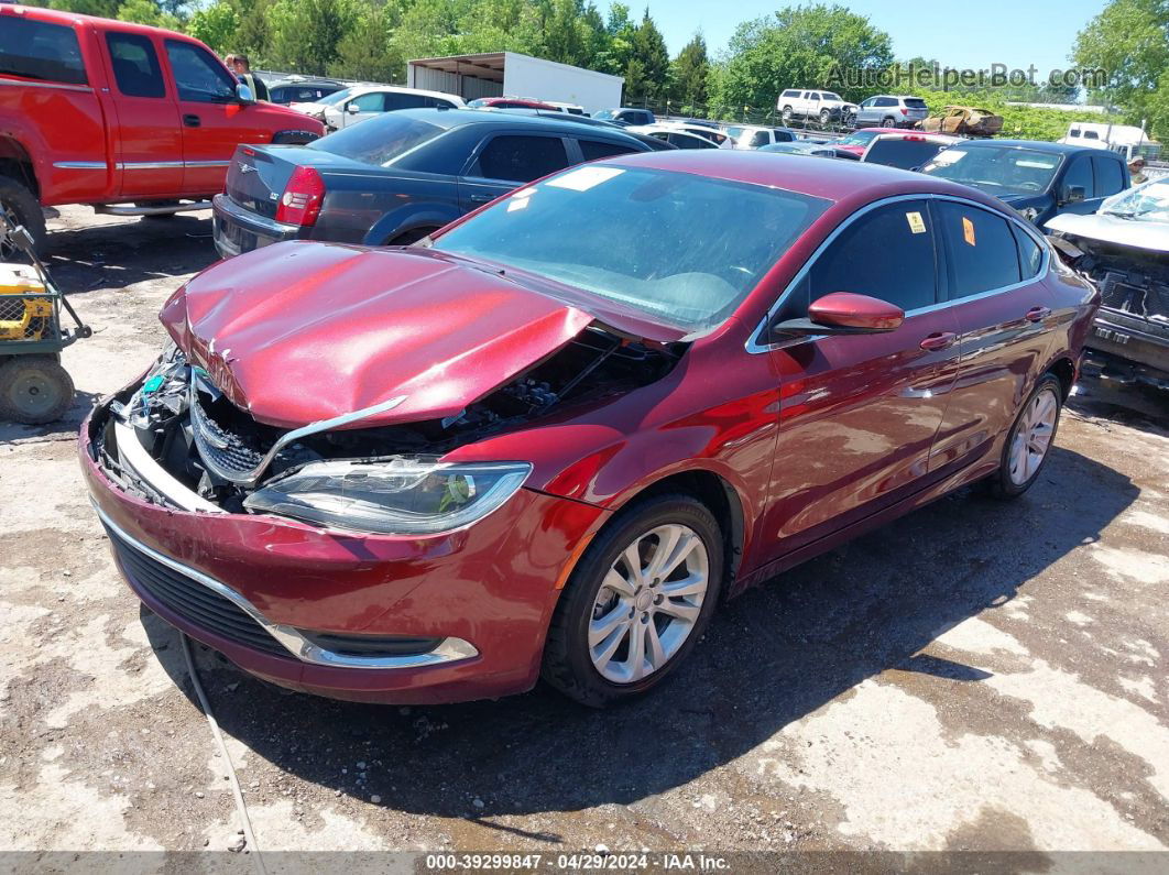 2017 Chrysler 200 Limited Platinum Красный vin: 1C3CCCABXHN511868