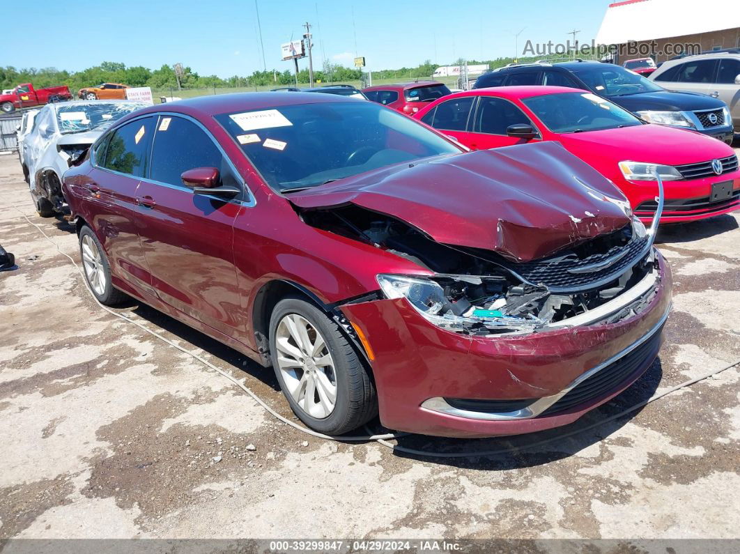 2017 Chrysler 200 Limited Platinum Красный vin: 1C3CCCABXHN511868