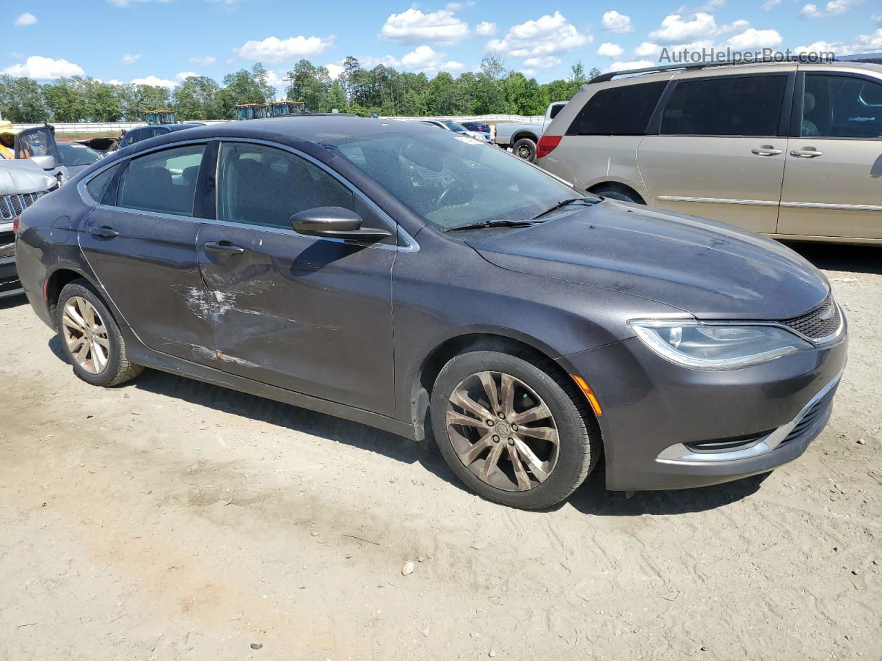 2016 Chrysler 200 Limited Серый vin: 1C3CCCAG1GN143915