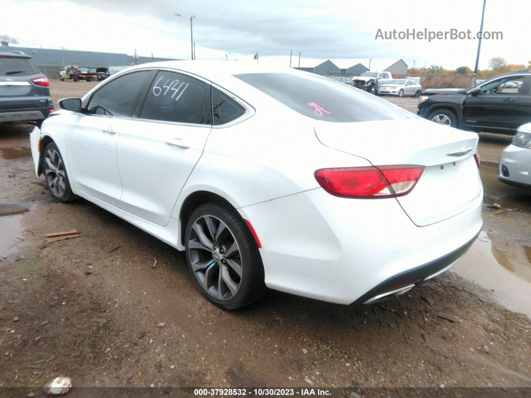 2015 Chrysler 200 Limited White vin: 1C3CCCAG3FN506441