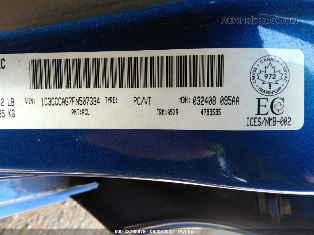 2015 Chrysler 200 Limited Blue vin: 1C3CCCAG7FN507334