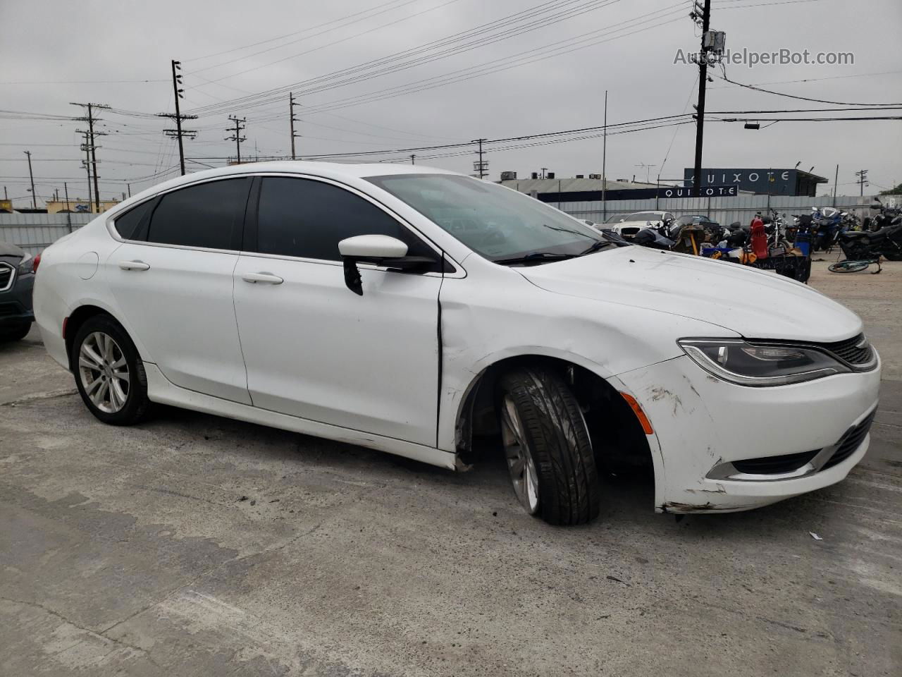 2016 Chrysler 200 Limited White vin: 1C3CCCAG8GN165832