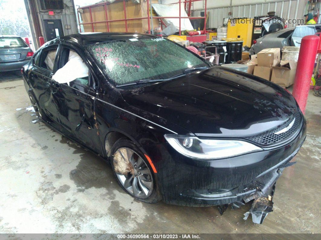 2015 Chrysler 200 S Black vin: 1C3CCCBB1FN568696