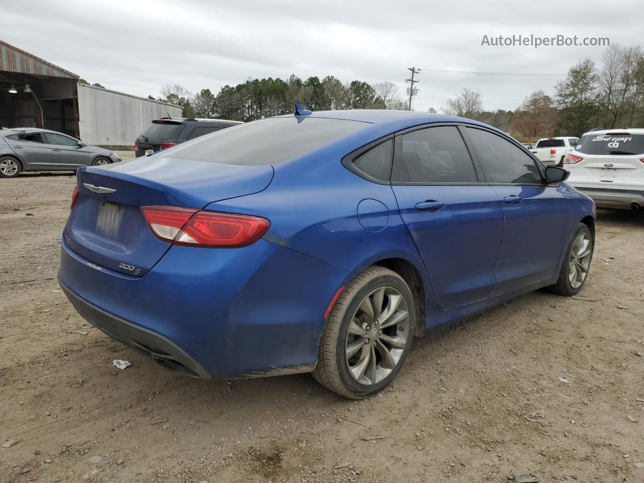 2016 Chrysler 200 S Синий vin: 1C3CCCBB4GN115478