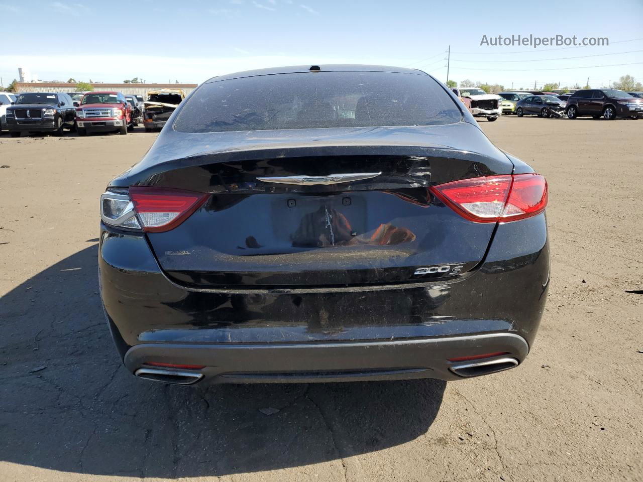 2015 Chrysler 200 S Black vin: 1C3CCCBB5FN654870