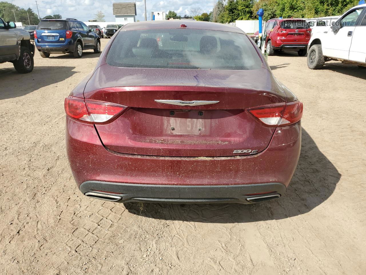 2016 Chrysler 200 S Burgundy vin: 1C3CCCBB5GN128188