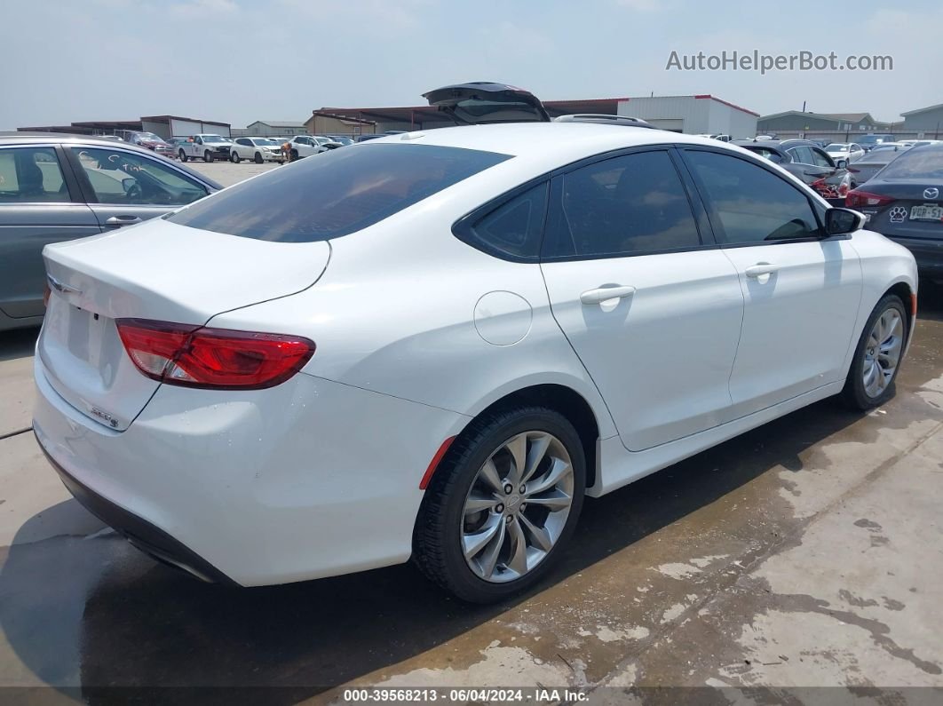 2015 Chrysler 200 S White vin: 1C3CCCBB6FN626494