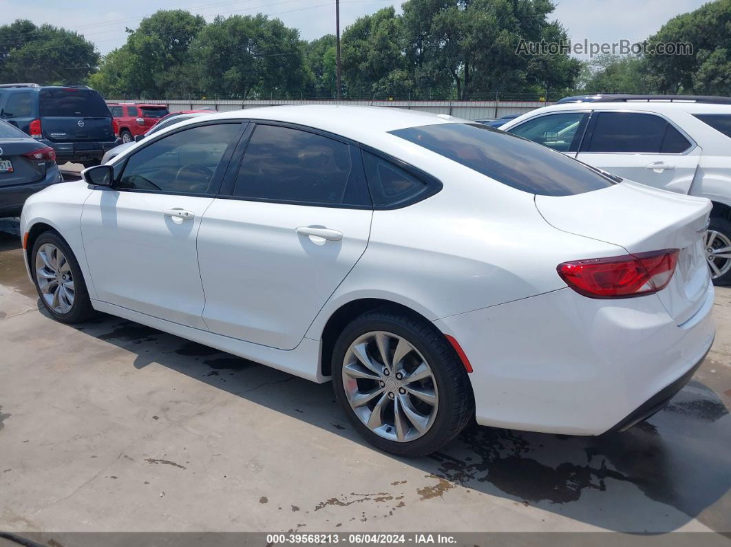 2015 Chrysler 200 S White vin: 1C3CCCBB6FN626494