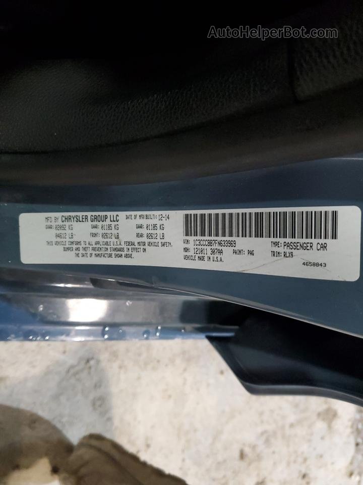 2015 Chrysler 200 S Синий vin: 1C3CCCBB7FN633969