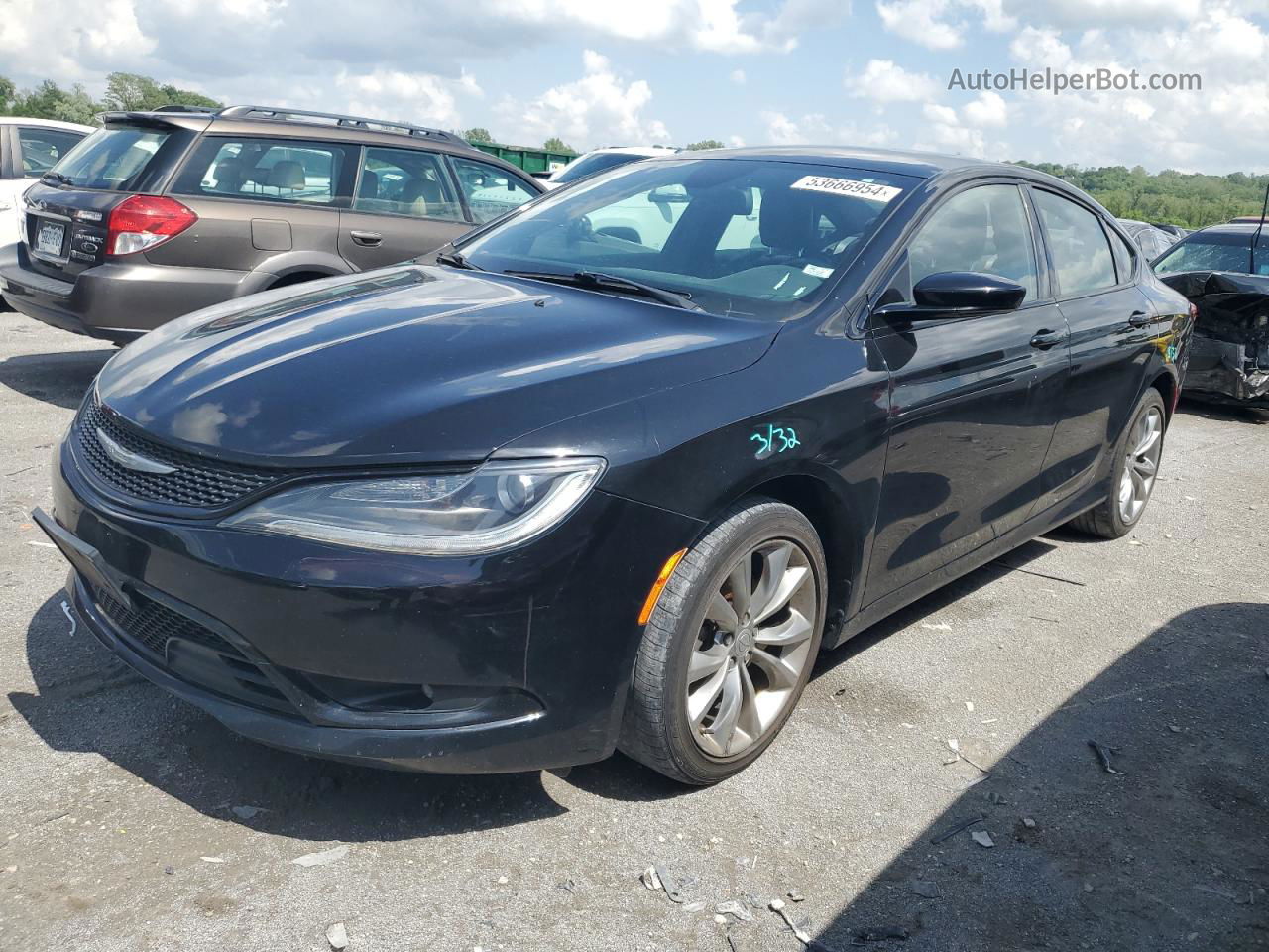 2015 Chrysler 200 S Черный vin: 1C3CCCBB7FN654627