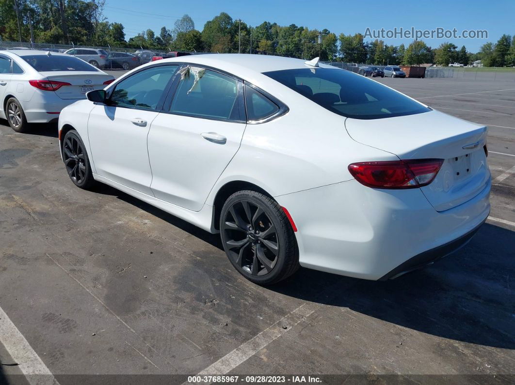 2015 Chrysler 200 S White vin: 1C3CCCBB7FN757272