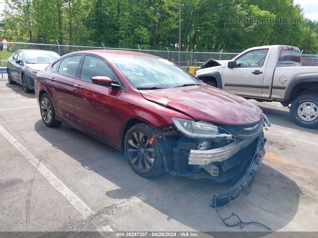 2015 Chrysler 200 S Бордовый vin: 1C3CCCBB8FN613004