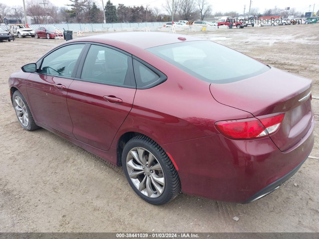 2015 Chrysler 200 S Maroon vin: 1C3CCCBBXFN721950