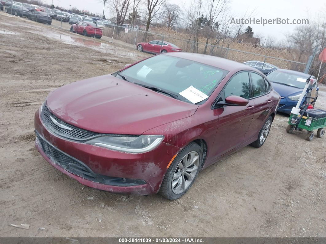 2015 Chrysler 200 S Maroon vin: 1C3CCCBBXFN721950