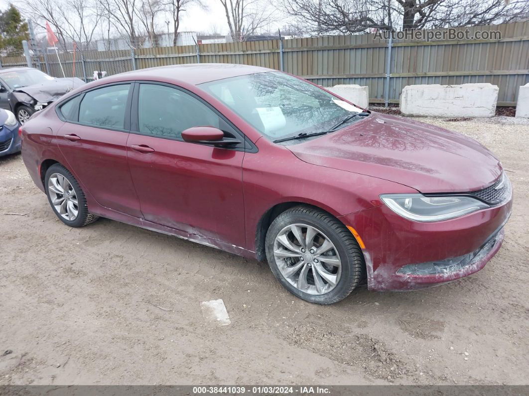 2015 Chrysler 200 S Maroon vin: 1C3CCCBBXFN721950