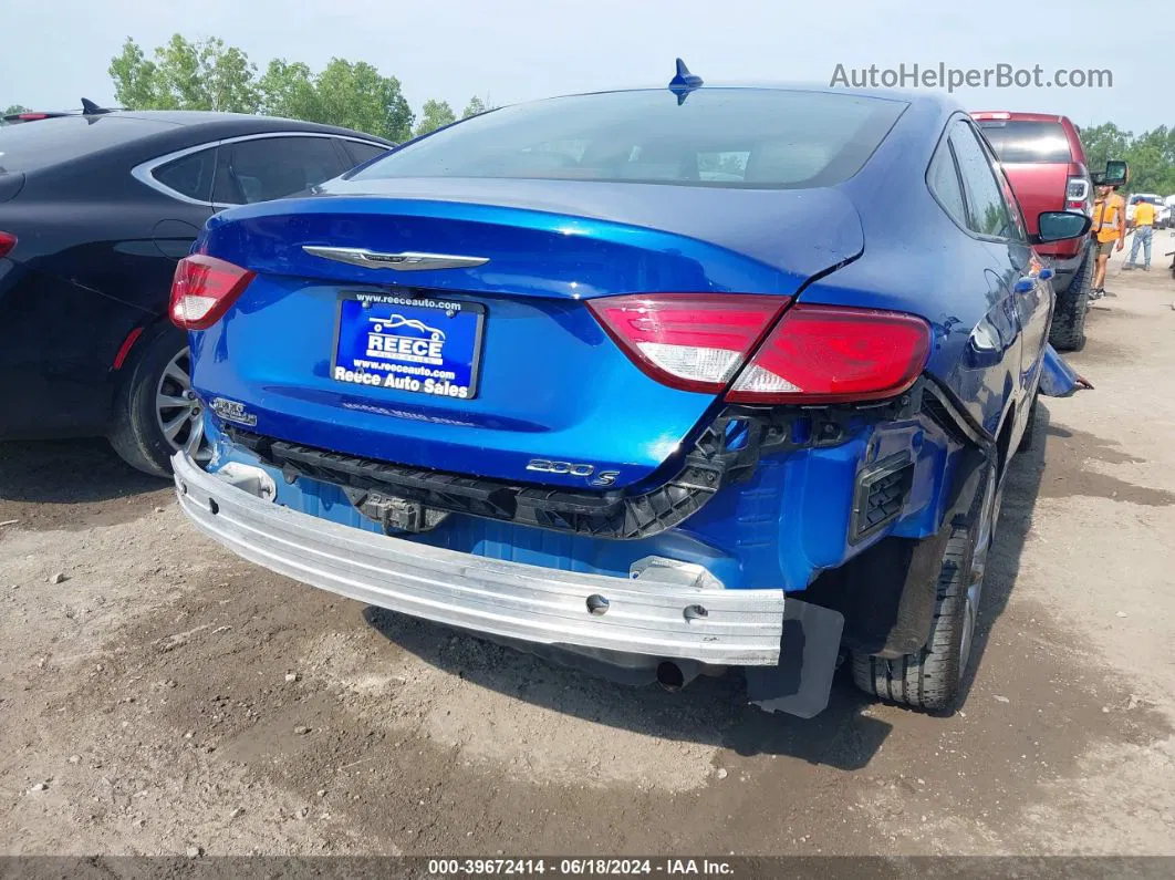 2015 Chrysler 200 S Blue vin: 1C3CCCBG0FN736145