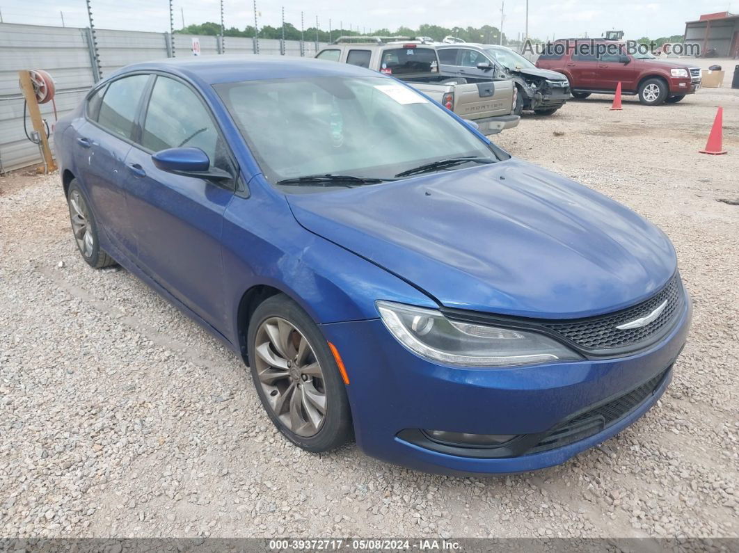 2015 Chrysler 200 S Blue vin: 1C3CCCBG1FN543048