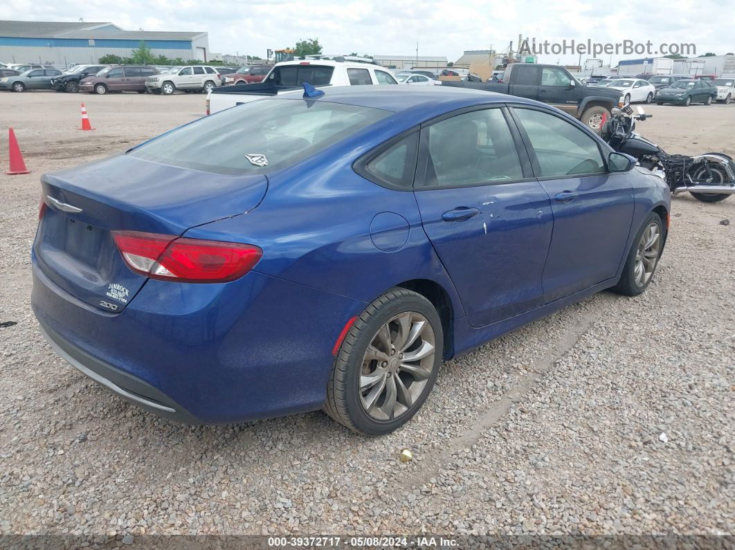 2015 Chrysler 200 S Blue vin: 1C3CCCBG1FN543048