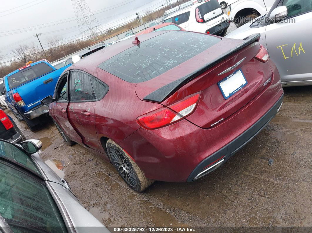 2016 Chrysler 200 S Maroon vin: 1C3CCCBG1GN114347