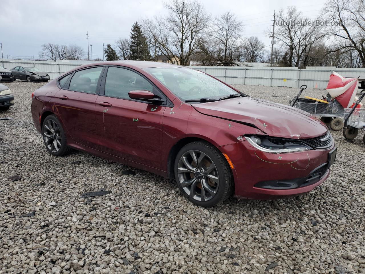 2015 Chrysler 200 S Красный vin: 1C3CCCBG2FN623085