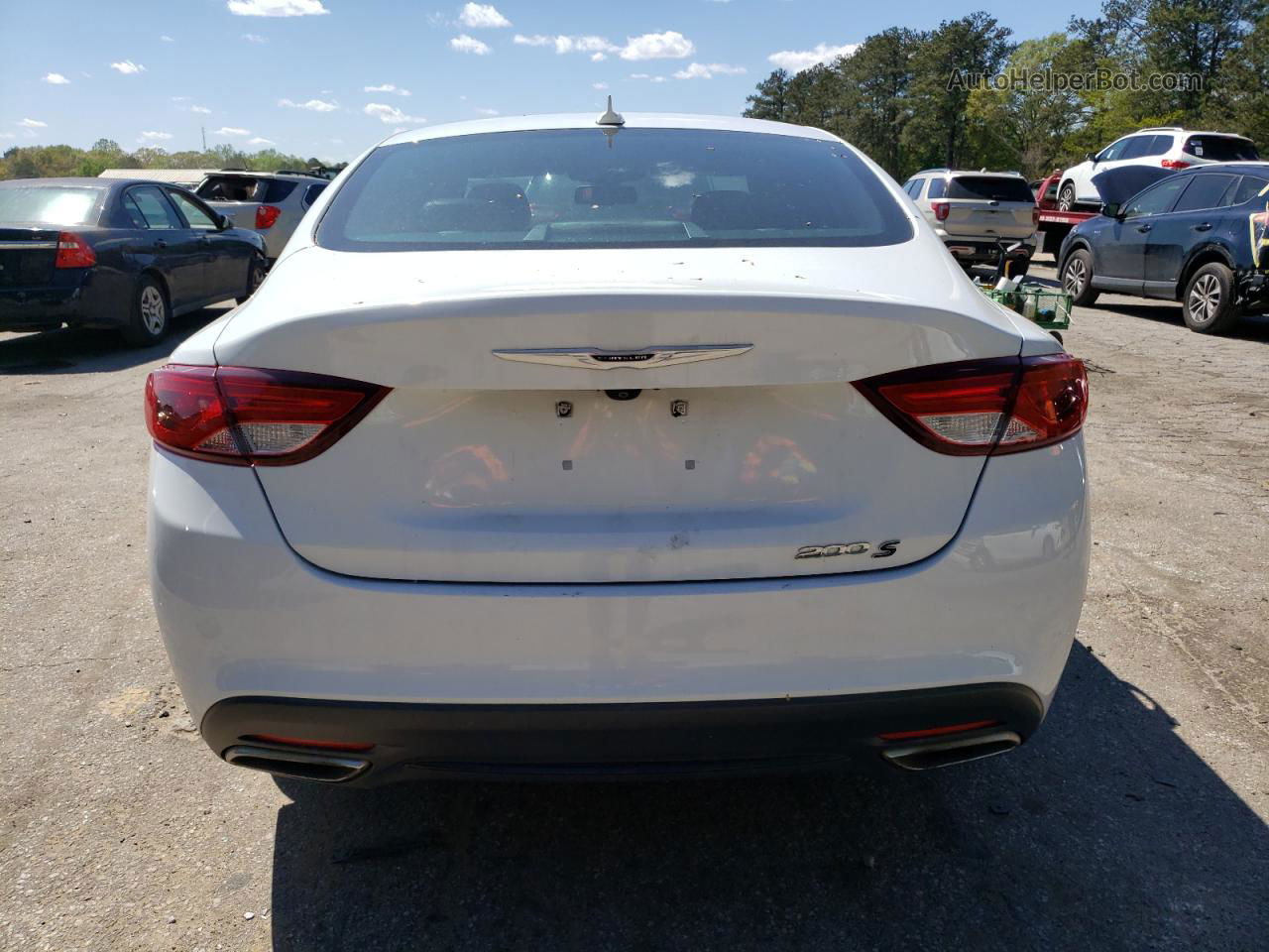 2015 Chrysler 200 S Белый vin: 1C3CCCBG5FN635313