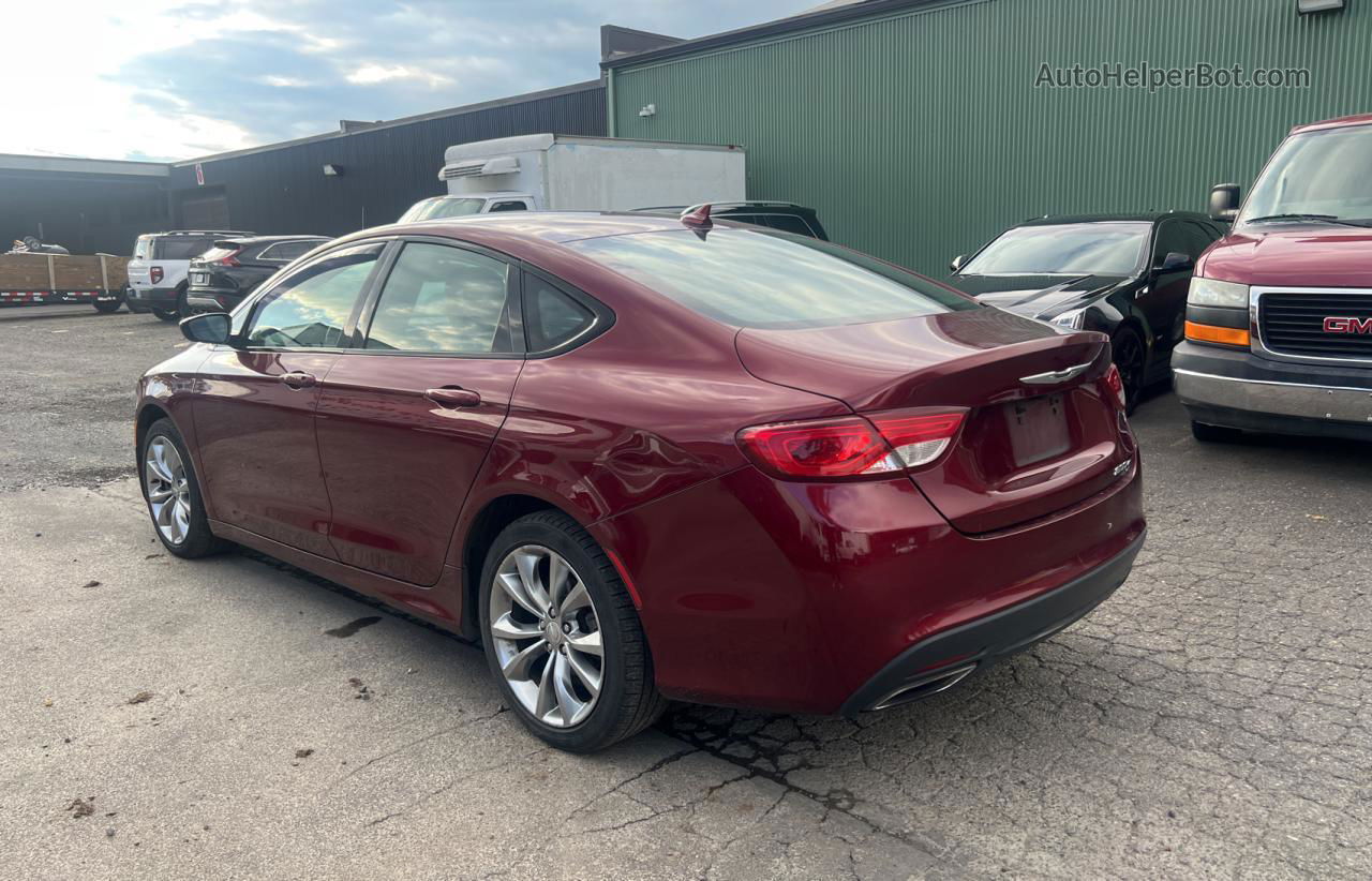 2015 Chrysler 200 S Maroon vin: 1C3CCCBGXFN572709