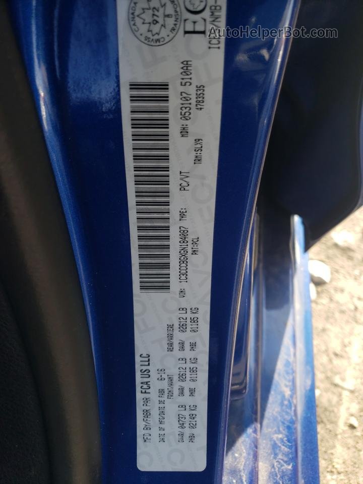 2016 Chrysler 200 S Blue vin: 1C3CCCBGXGN184087