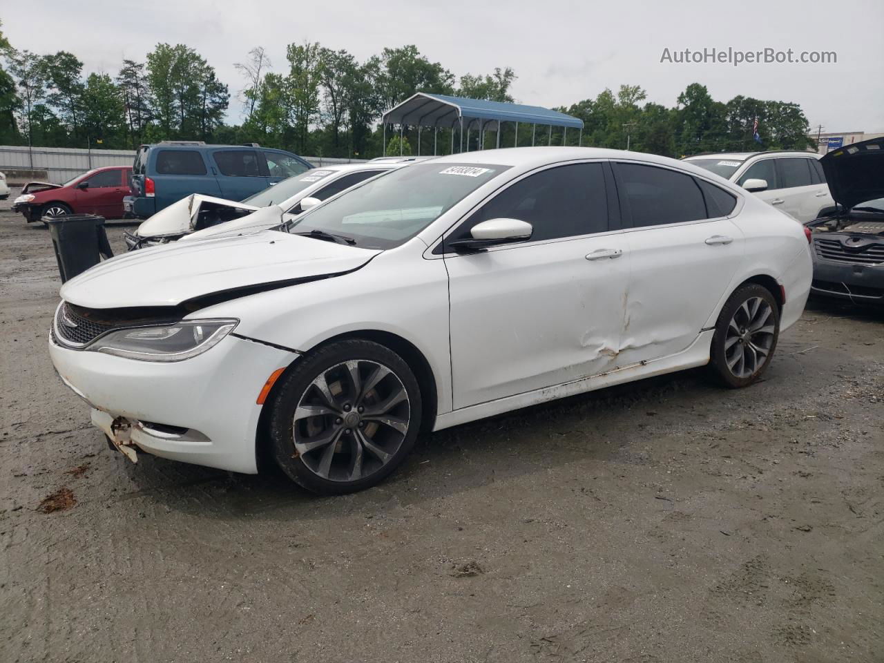 2015 Chrysler 200 C White vin: 1C3CCCCB0FN566016