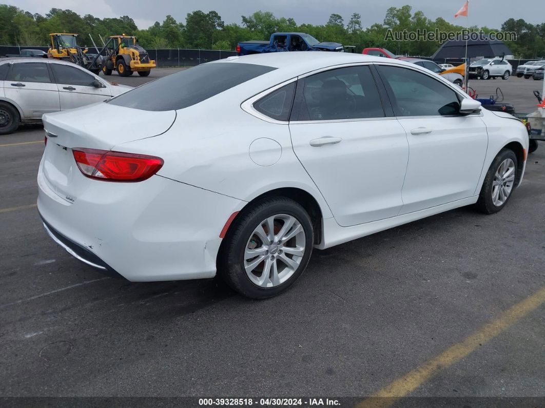 2015 Chrysler 200 Limited White vin: 1c3cccab7fn744846