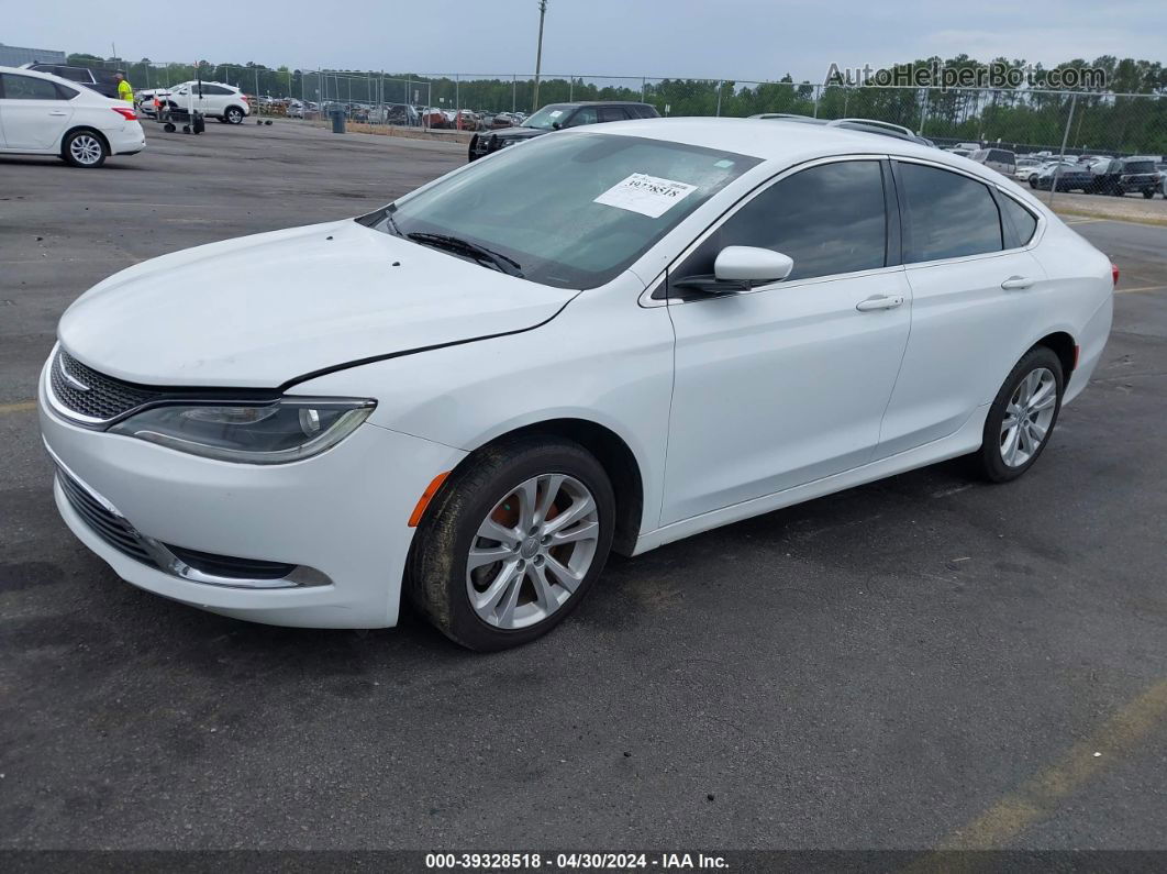 2015 Chrysler 200 Limited White vin: 1c3cccab7fn744846