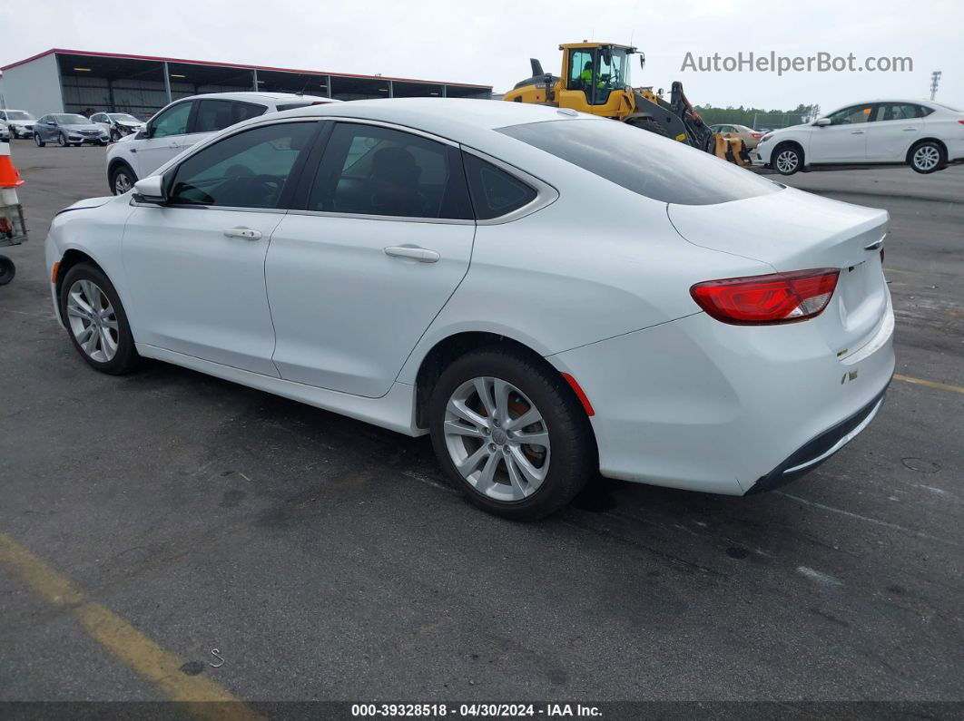 2015 Chrysler 200 Limited White vin: 1c3cccab7fn744846