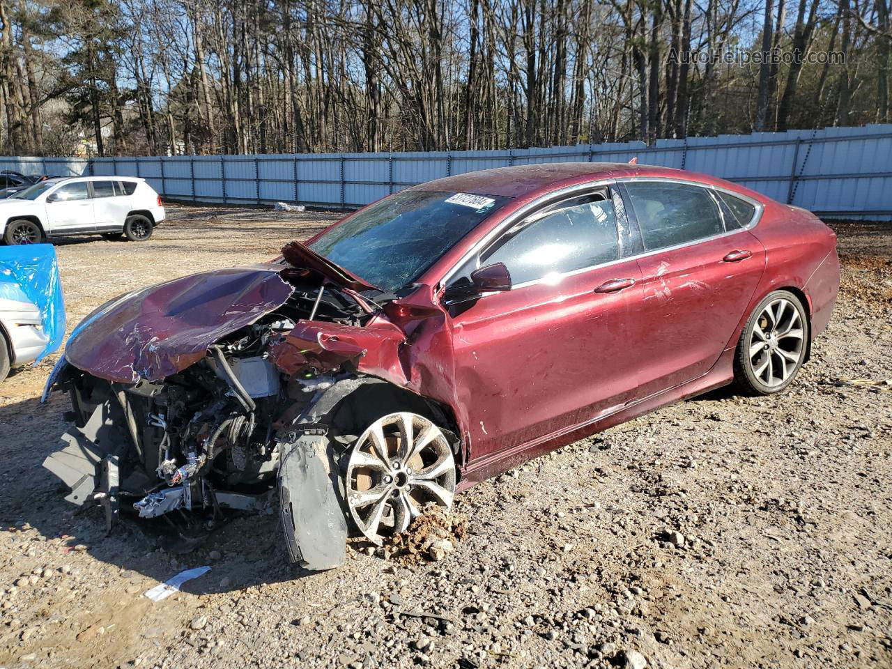 2015 Chrysler 200 C Red vin: 1C3CCCCB4FN567198