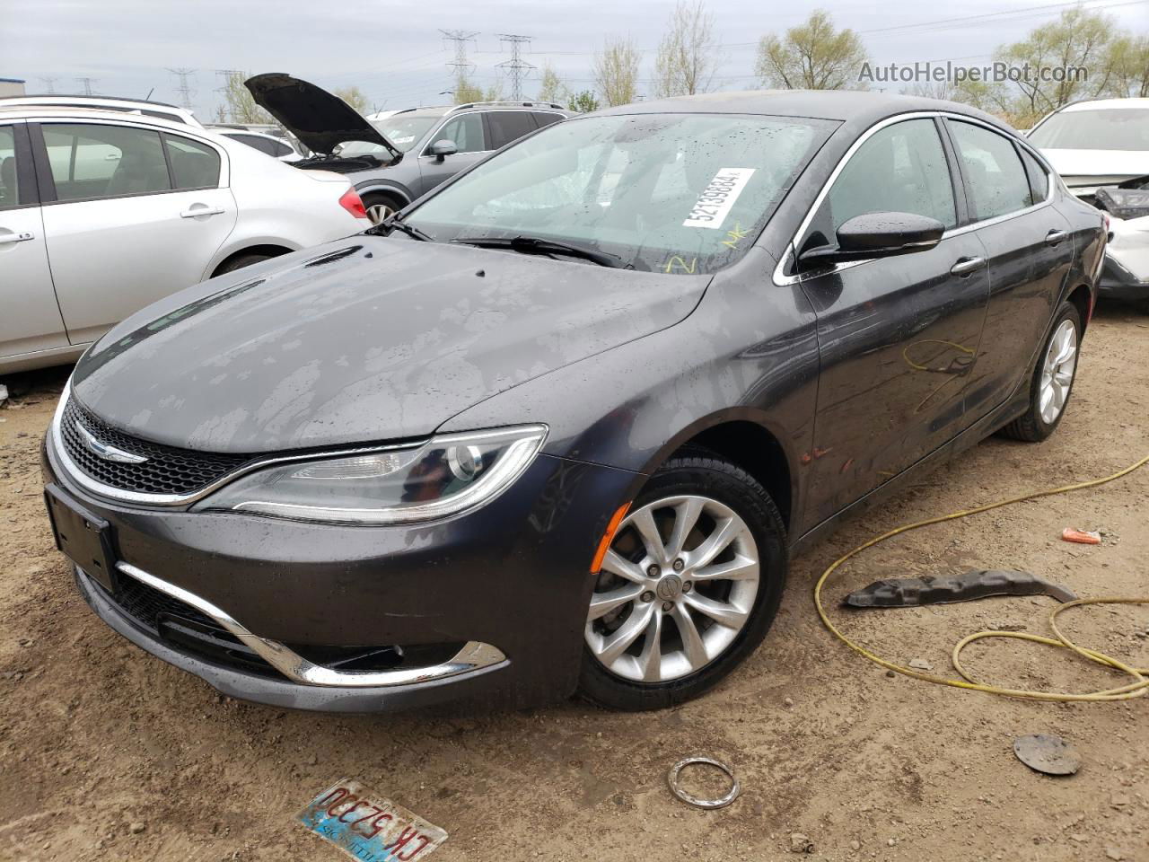 2015 Chrysler 200 C Серый vin: 1C3CCCCB4FN576354