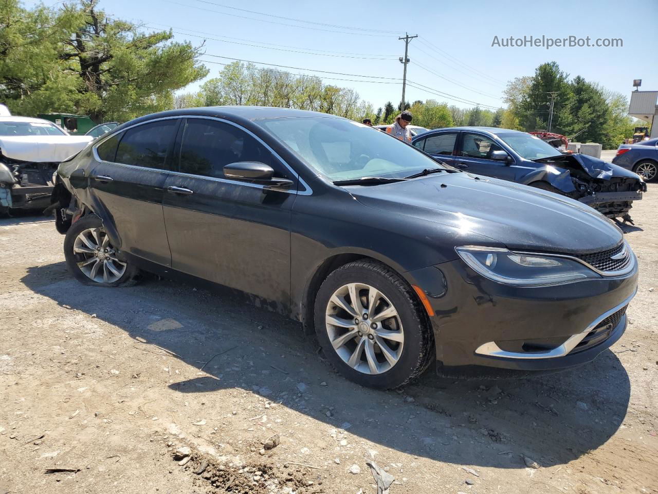 2015 Chrysler 200 C Black vin: 1C3CCCCB4FN592313