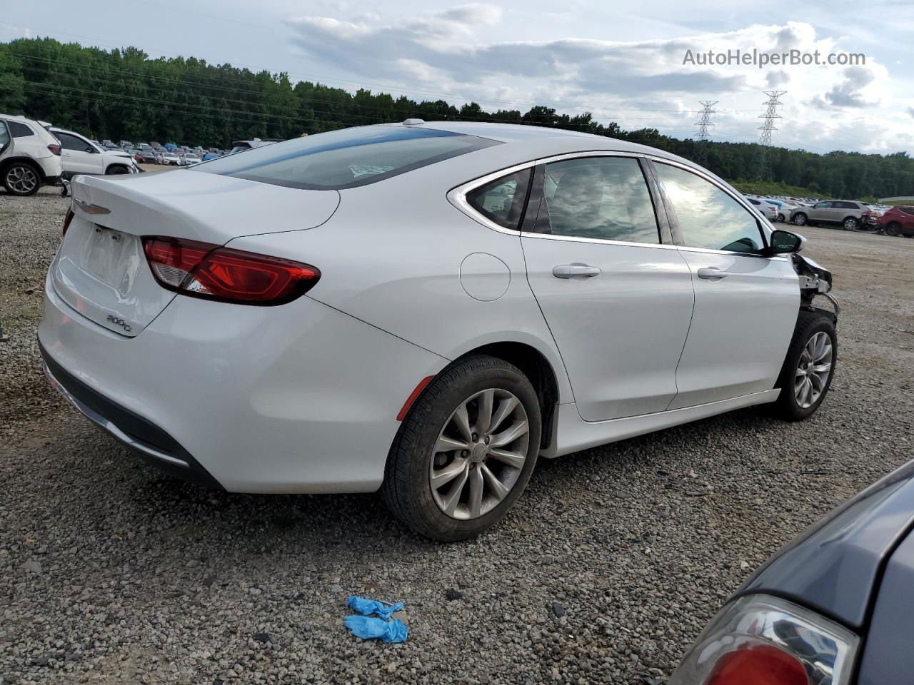 2015 Chrysler 200 C White vin: 1C3CCCCB4FN618991