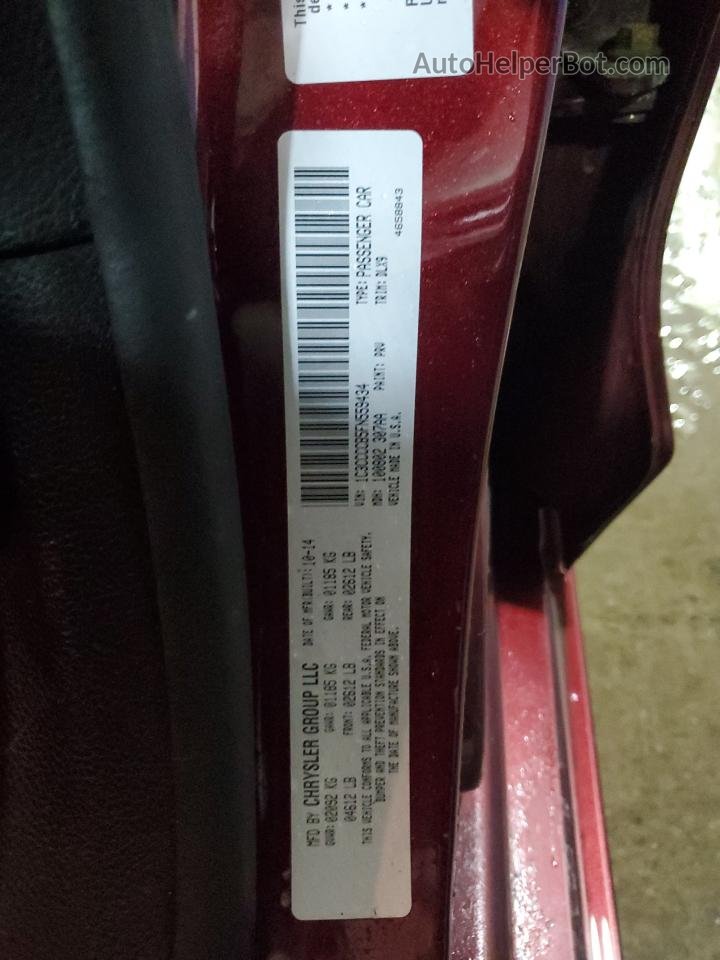 2015 Chrysler 200 C Красный vin: 1C3CCCCB5FN559434