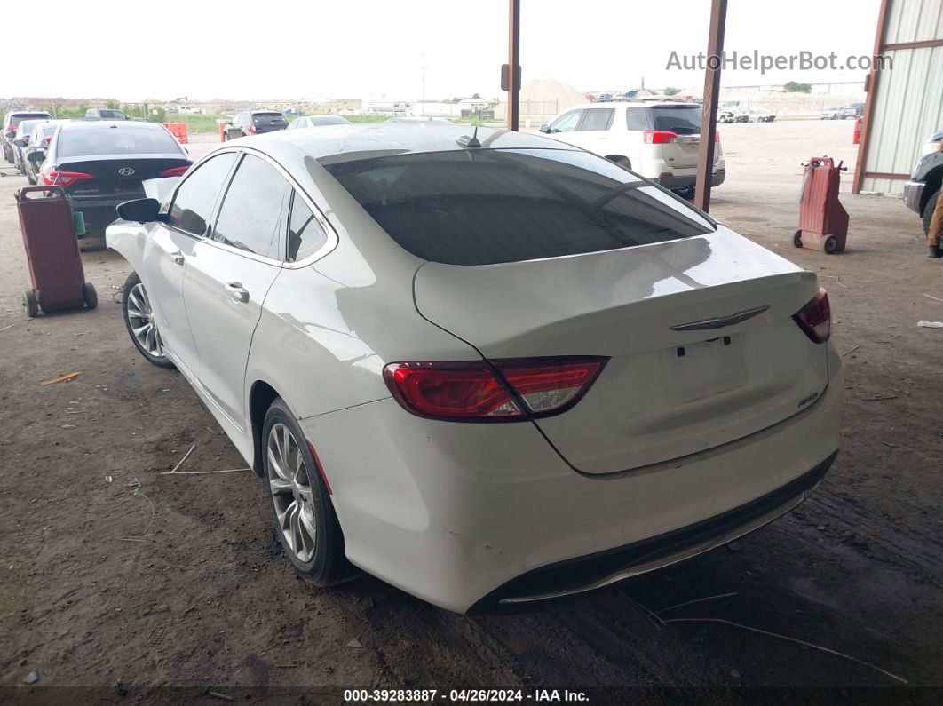 2015 Chrysler 200 C White vin: 1C3CCCCB7FN535412