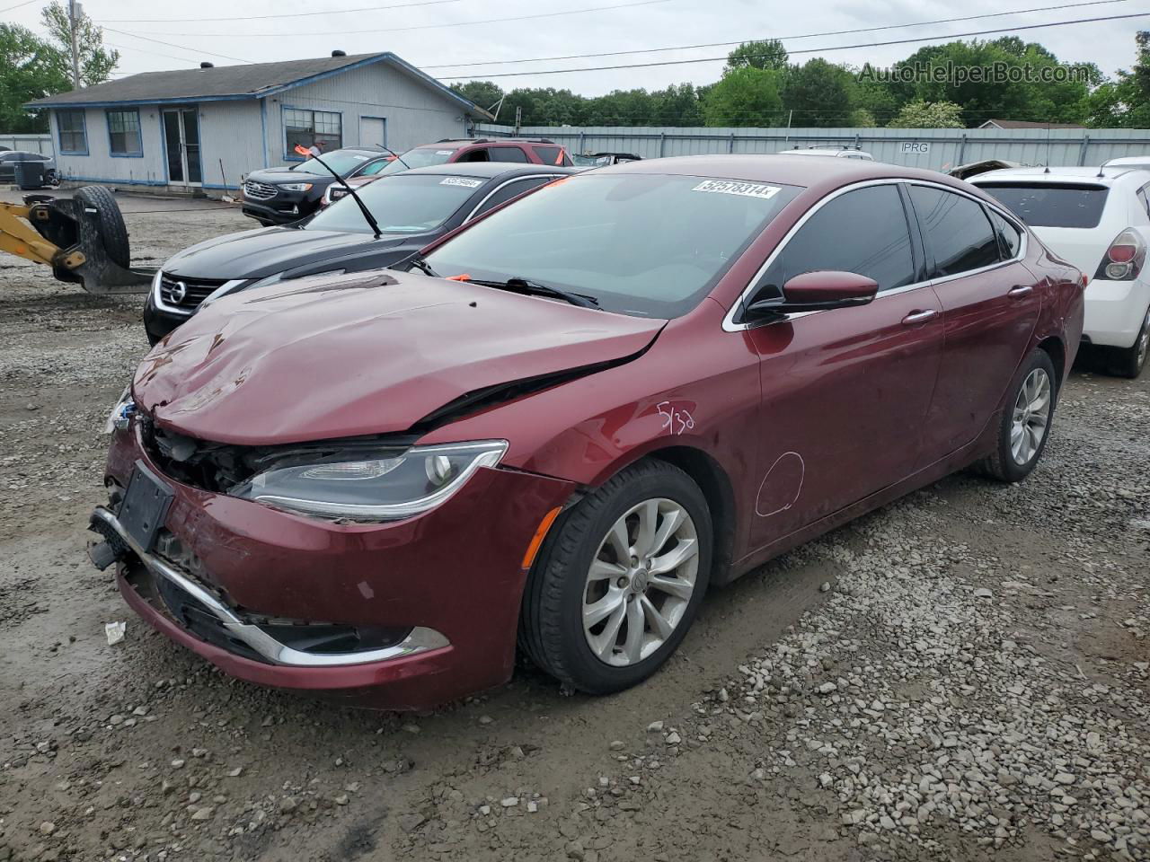 2015 Chrysler 200 C Maroon vin: 1C3CCCCB7FN544742