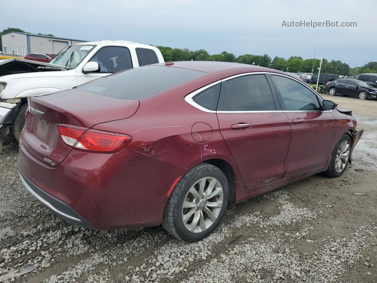 2015 Chrysler 200 C Maroon vin: 1C3CCCCB7FN544742