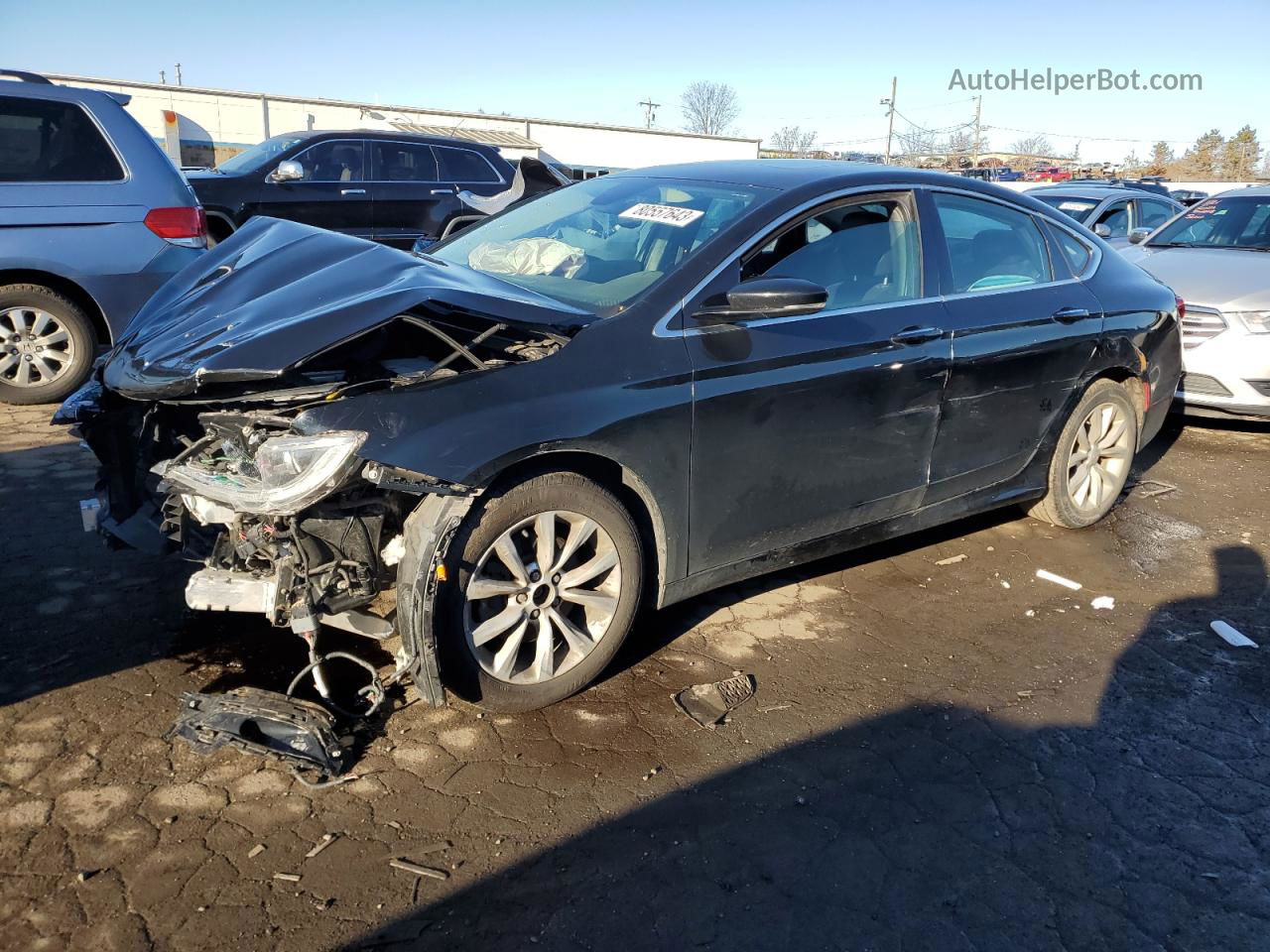 2015 Chrysler 200 C Black vin: 1C3CCCCB8FN623367