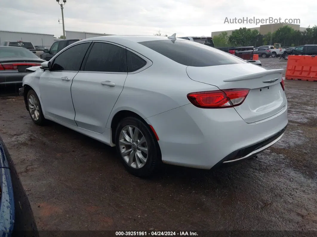 2016 Chrysler 200 C White vin: 1C3CCCCB8GN119287