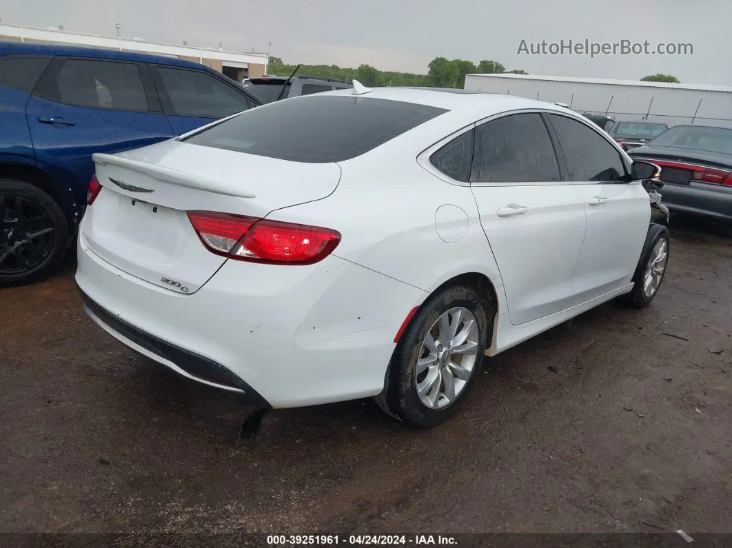 2016 Chrysler 200 C White vin: 1C3CCCCB8GN119287