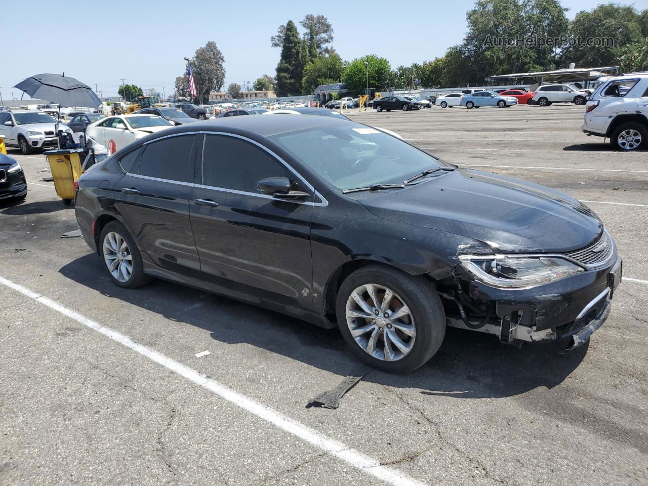 2015 Chrysler 200 C Black vin: 1C3CCCCBXFN583986