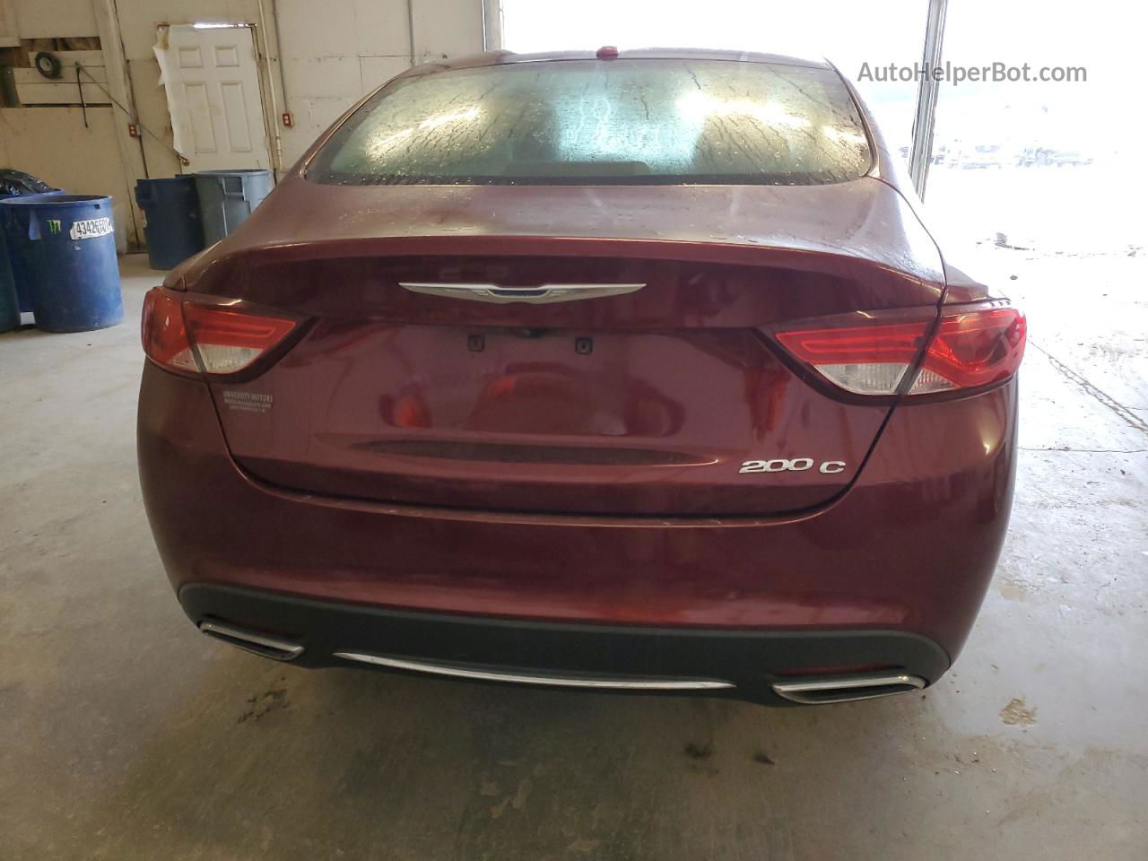 2015 Chrysler 200 C Maroon vin: 1C3CCCCG2FN565588